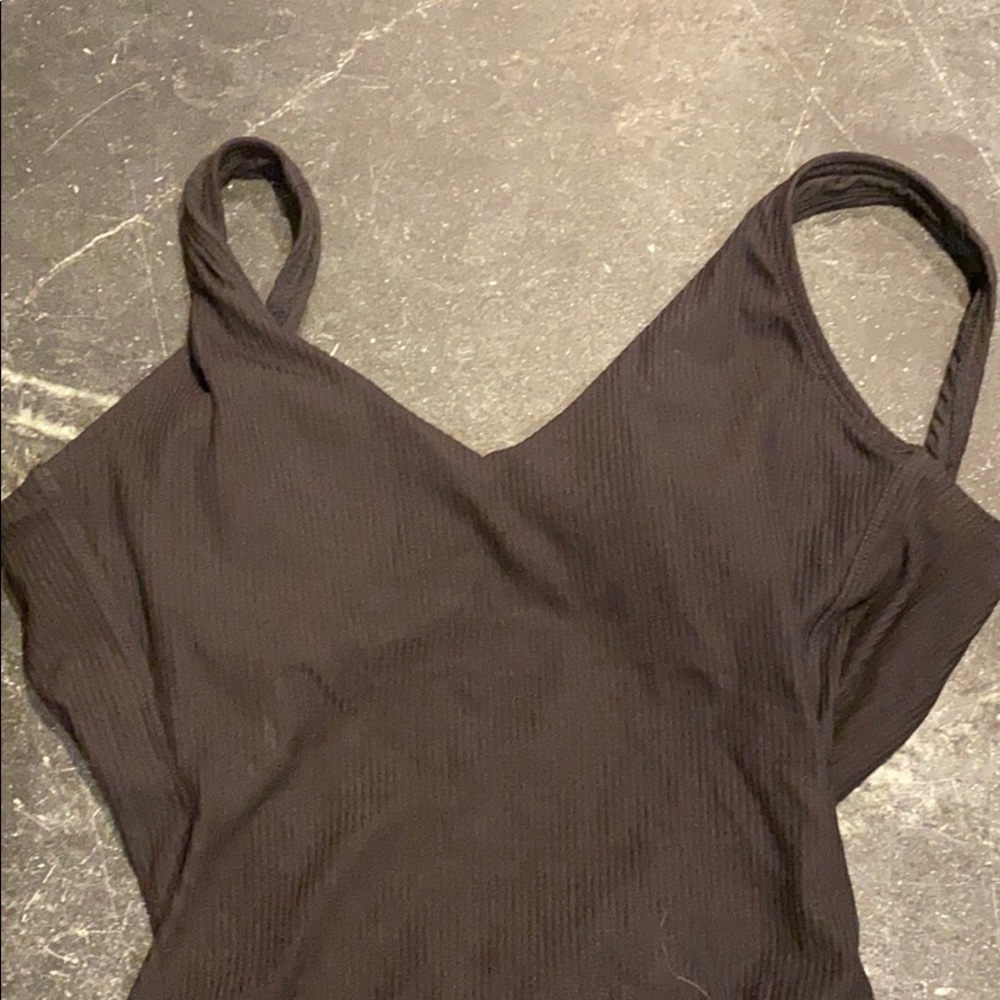 Andie S Black Ribbed Bathing Suit